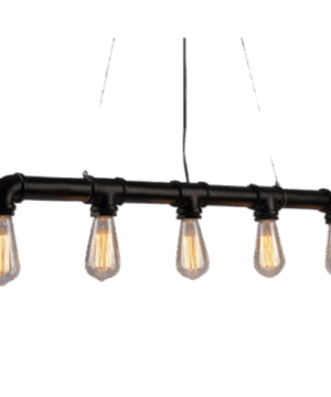 Florencia - Lámpara colgante de interior acabado negro, 5 luces