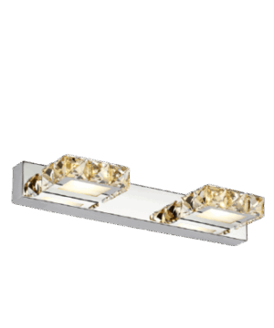 Electra - Lámpara de pared interior acabado cromo y cristal ámbar, 6000K - 6W