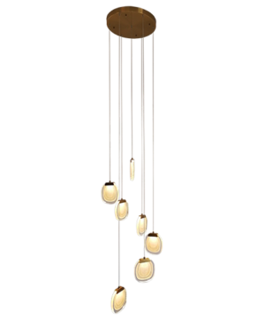Charo III - Lámpara colgante de interior LED acabado dorado, 3000K - 35W