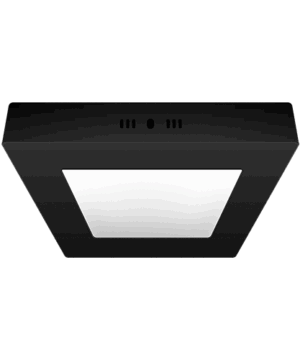 Mili - Lámpara de techo tipo plafón cuadrado LED 6W acabado negro luz de día