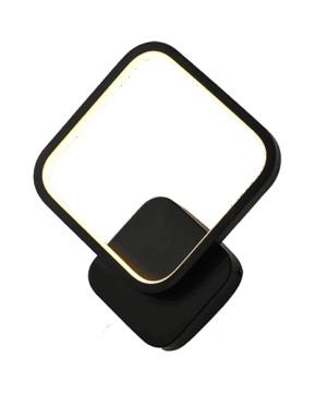 Paz - Lámpara de pared interior LED acabado negro, 3000K - 12W