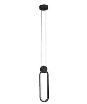 Jayla - Lámpara colgante de interior LED acabado negro, 4000K - 15W