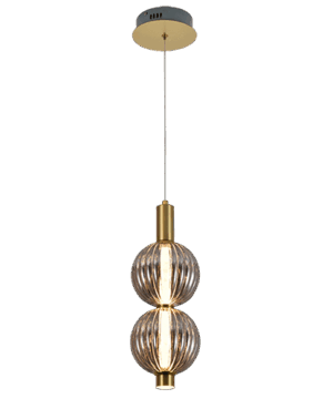 Ingris - Lámpara colgante de interior LED acabado latón, 4000K - 12W
