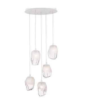 Seraphina I - Lámpara colgante de interior doble altura acabado blanco, 5 luces