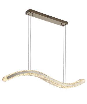 Tiara – Lámpara colgante de interior LED acabado dorado y cristal, 4000K – 16W